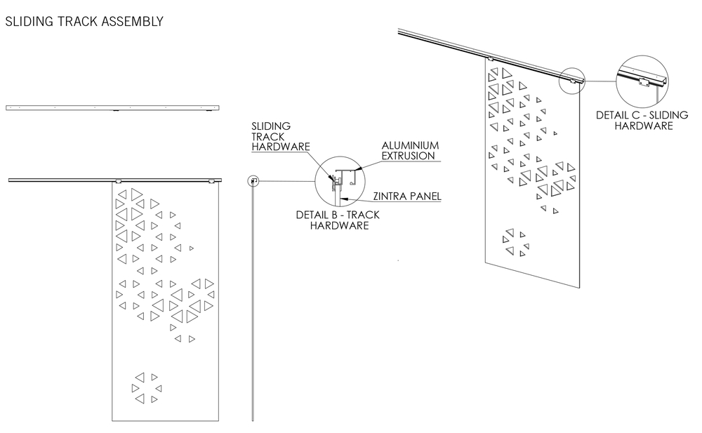 Zintra Acoustic Sliding Panels Tektura Wallcoverings